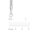 7.0mm Lab-Created Sapphire Solitaire Curb Chain Bracelet in Sterling Silver