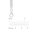 Thumbnail Image 3 of Octagonal Lab-Created Emerald Solitaire Curb Chain Bracelet in Sterling Silver - 7.5"