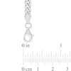 Thumbnail Image 4 of Octagonal Lab-Created Emerald Solitaire Curb Chain Necklace in Sterling Silver
