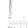 Thumbnail Image 3 of 7.0mm White Lab-Created Sapphire Solitaire Curb Chain Necklace in Sterling Silver - 17.5"