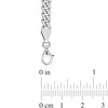 Thumbnail Image 3 of 7.0mm Blue Lab-Created Sapphire Solitaire Curb Chain Bracelet in Sterling Silver - 7.5"