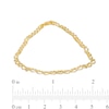 3.14mm Heart Link Chain Anklet in Hollow 10K Gold – 9"