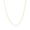 Thumbnail Image 1 of 1.8mm Paper Clip and "X" Link Chain Half-and-Half Necklace in Solid 10K Gold
