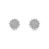 Thumbnail Image 2 of 0.13 CT. T.W. Diamond Flower Stud Earrings in 10K White Gold