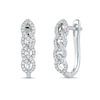 Thumbnail Image 1 of 0.25 CT. T.W. Diamond Multi-Link U-Hoop Earrings in 10K White Gold