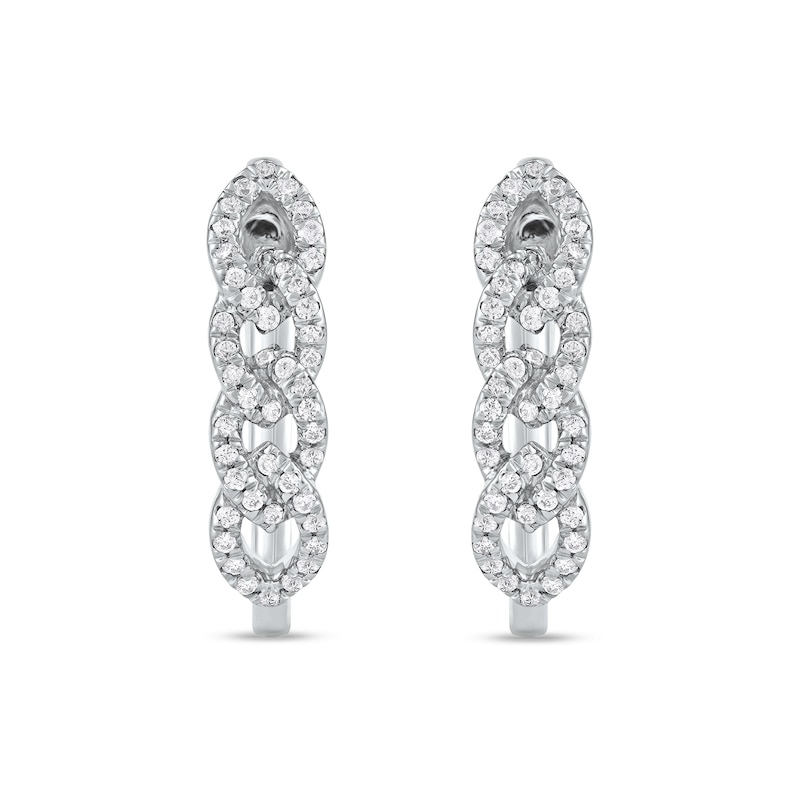 0.25 CT. T.W. Diamond Multi-Link U-Hoop Earrings in 10K Gold