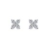 0.25 CT. T.W. Diamond Four-Point Flower Stud Earrings in 10K White Gold