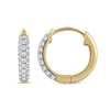 0.15 CT. T.W. Diamond Triple Row Hoop Earrings in 10K Gold