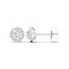 Thumbnail Image 1 of 0.62 CT. T.W. Diamond Flower Frame Stud Earrings in 10K White Gold
