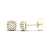Thumbnail Image 1 of 0.33 CT. T.W. Diamond Solitaire Cushion Bead Frame Stud Earrings in 10K Gold
