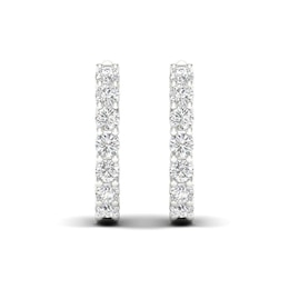 1.00 CT. T.W. Diamond Inside-Out Hoop Earrings in 10K White Gold