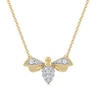 Thumbnail Image 1 of 0.08 CT. T.W. Diamond Bumblebee Necklace in Sterling Silver with 14K Gold Plate
