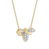 0.08 CT. T.W. Diamond Bumblebee Necklace in Sterling Silver with 14K Gold Plate