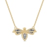 Thumbnail Image 3 of 0.08 CT. T.W. Diamond Bumblebee Necklace in Sterling Silver with 14K Gold Plate