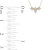 Thumbnail Image 4 of 0.08 CT. T.W. Diamond Bumblebee Necklace in Sterling Silver with 14K Gold Plate