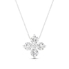 Thumbnail Image 1 of 0.25 CT. T.W. Quad Diamond Flower Pendant in 10K White Gold