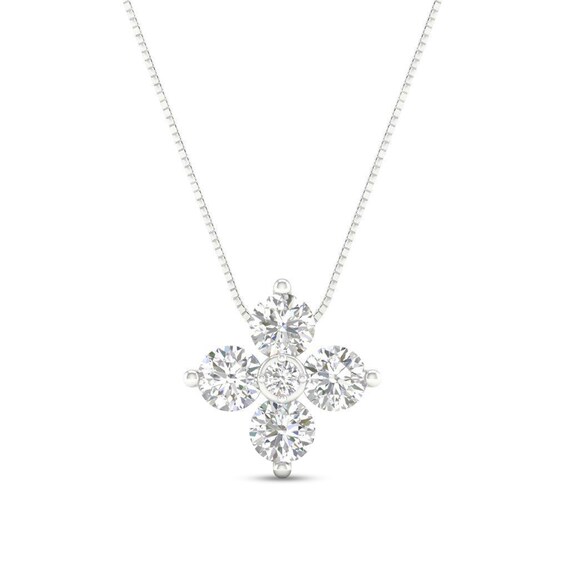 0.25 CT. T.W. Quad Diamond Flower Pendant in 10K Gold