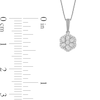 0.16 CT. T.W. Diamond Flower Frame Pendant in 10K White Gold