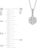 Thumbnail Image 3 of 0.16 CT. T.W. Diamond Flower Frame Pendant in 10K White Gold