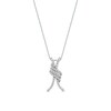 Thumbnail Image 1 of 0.20 CT. T.W. Diamond Wave Crossover Pendant in 10K White Gold