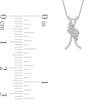 Thumbnail Image 4 of 0.20 CT. T.W. Diamond Wave Crossover Pendant in 10K White Gold