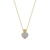 Thumbnail Image 1 of 0.05 CT. T.W. Diamond Big and Little Heart Stacked Pendant in 10K Gold
