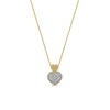 Thumbnail Image 0 of 0.05 CT. T.W. Diamond Big and Little Heart Stacked Pendant in 10K Gold