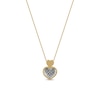 0.05 CT. T.W. Diamond Big and Little Heart Stacked Pendant in 10K Gold