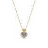 Thumbnail Image 3 of 0.05 CT. T.W. Diamond Big and Little Heart Stacked Pendant in 10K Gold