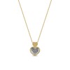 Thumbnail Image 2 of 0.05 CT. T.W. Diamond Big and Little Heart Stacked Pendant in 10K Gold