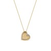Thumbnail Image 3 of 0.10 CT. T.W. Diamond Tilted Button Heart Pendant in 10K Gold