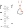 Thumbnail Image 4 of 0.12 CT. T.W. Diamond Tilted Curly Heart Pendant in 10K Rose Gold