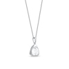 Thumbnail Image 2 of 0.50 CT. T.W. Diamond Interior Stone Tilted Square Frame Pendant in 10K White Gold