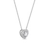 0.40 CT. T.W. Diamond Interior Stone Heart Frame Pendant in 10K White Gold