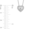 0.40 CT. T.W. Diamond Interior Stone Heart Frame Pendant in 10K White Gold