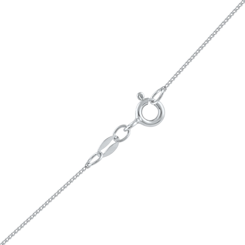 Main Image 3 of 0.33 CT. T.W. Diamond Graduated Cross Pendant in 10K White Gold