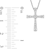 Thumbnail Image 4 of 0.33 CT. T.W. Diamond Graduated Cross Pendant in 10K White Gold