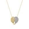Thumbnail Image 1 of 0.33 CT. T.W. Diamond Interlocked Two Halves of One Heart Pendant in 10K Gold