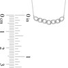 Thumbnail Image 4 of 0.25 CT. T.W. Diamond Open Marquise-Shaped Linked Chain Necklace in Sterling Silver