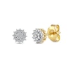 Thumbnail Image 1 of 0.13 CT. T.W. Multi-Diamond Starburst Stud Earrings in 10K Gold