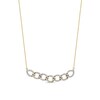 Thumbnail Image 1 of 0.25 CT. T.W. Diamond Open Marquise-Shaped Linked Chain Necklace in Sterling Silver with 14K Gold Plate