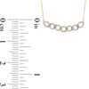 Thumbnail Image 4 of 0.25 CT. T.W. Diamond Open Marquise-Shaped Linked Chain Necklace in Sterling Silver with 14K Gold Plate