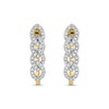 Thumbnail Image 2 of 0.25 CT. T.W. Diamond Multi-Link U-Hoop Earrings in 10K Gold