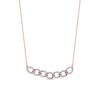 Thumbnail Image 1 of 0.25 CT. T.W. Diamond Open Marquise-Shaped Linked Chain Necklace in Sterling Silver with 14K Rose Gold Plate