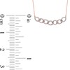 Thumbnail Image 4 of 0.25 CT. T.W. Diamond Open Marquise-Shaped Linked Chain Necklace in Sterling Silver with 14K Rose Gold Plate