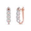 Thumbnail Image 0 of 0.25 CT. T.W. Diamond Multi-Link U-Hoop Earrings in 10K Rose Gold