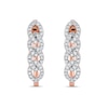 Thumbnail Image 1 of 0.25 CT. T.W. Diamond Multi-Link U-Hoop Earrings in 10K Rose Gold