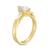 Thumbnail Image 2 of 1.33 CT. T.W. Certified Pear-Shaped Lab-Created Diamond Three Stone Engagement Ring in 14K Gold (F/VS2)