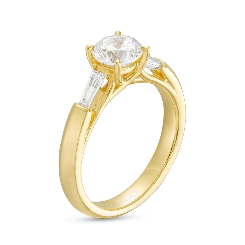 Main Image 3 of 1.33 CT. T.W. Certified Lab-Grown Diamond Three Stone Engagement Ring in 14K Gold (F/VS2)