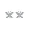 Thumbnail Image 2 of Diamond Accent Butterfly Stud Earrings in 10K White Gold